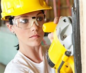 Female construction worker